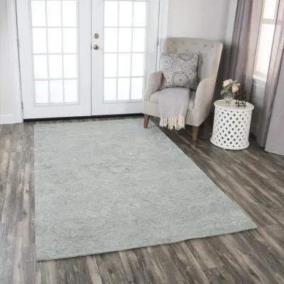 Fifth Avenue Gray Damask Wool 10' x 13' Rectangle Rug