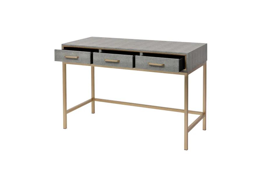 Sands Point Desk - 3 Drawer Gray