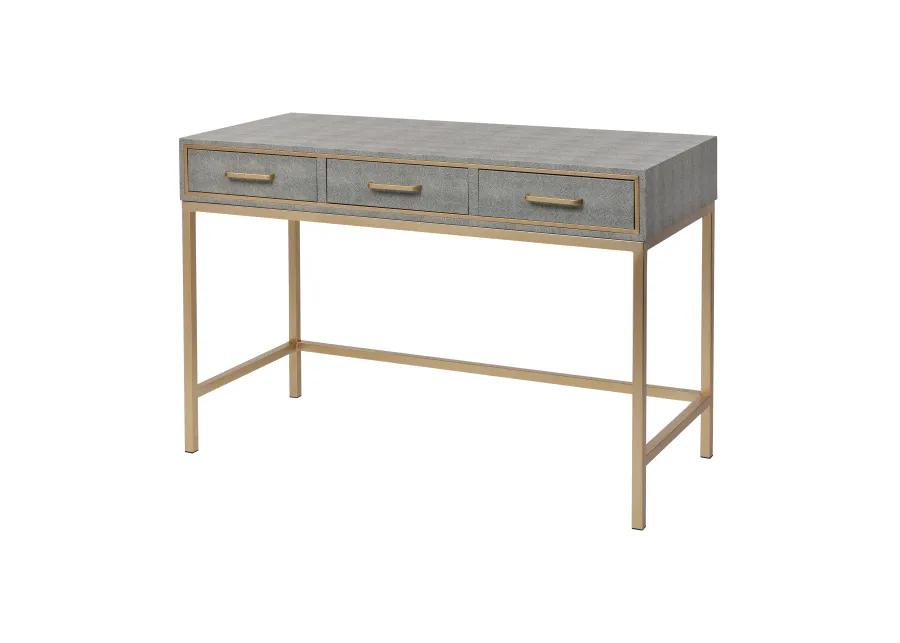 Sands Point Desk - 3 Drawer Gray