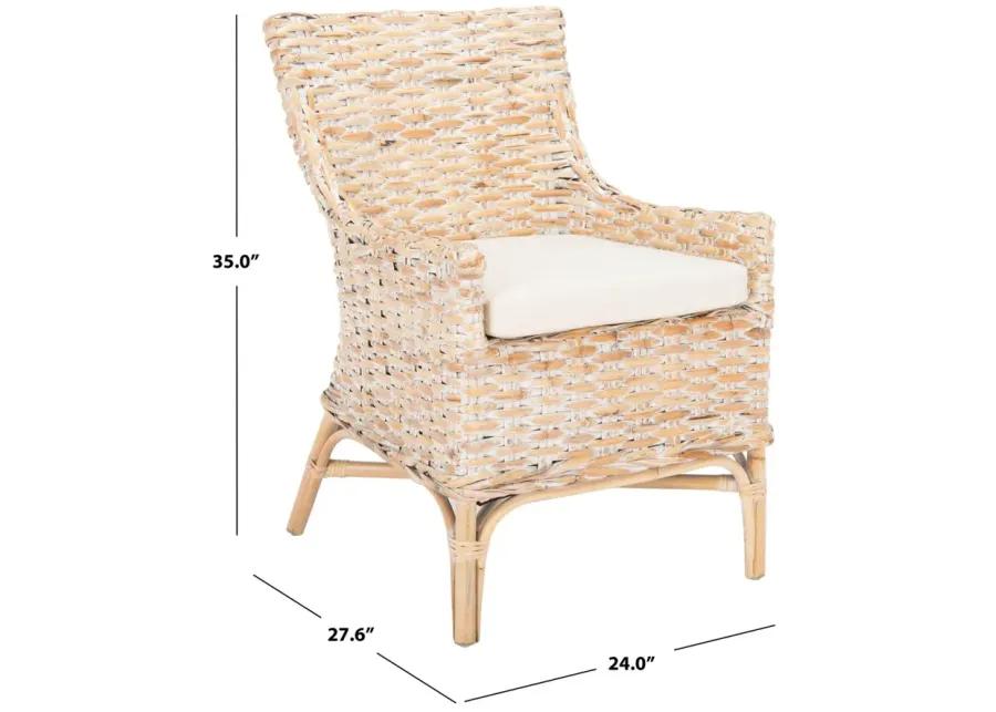 CRISTEN RATTAN ACCENT CHAIR W/ CUSHION