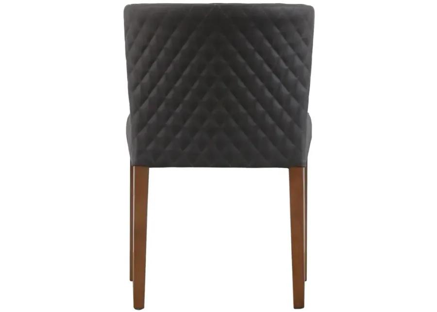 Albie Diamond Stitching Faux Leather Dining Chair - Set Of 2