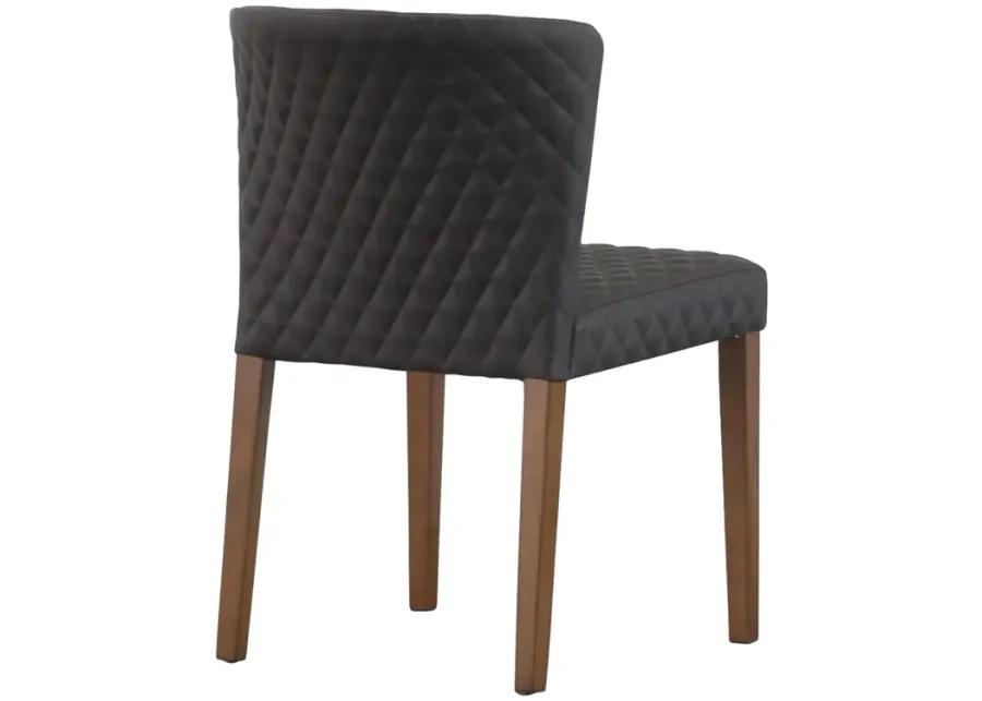 Albie Diamond Stitching Faux Leather Dining Chair - Set Of 2