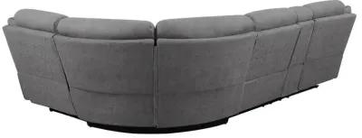 Higgins 4-piece Upholstered Power Sectional Grey