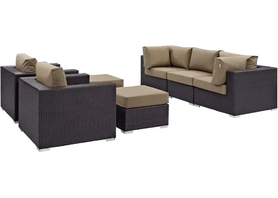 Convene 7 Piece Outdoor Patio Sectional Set