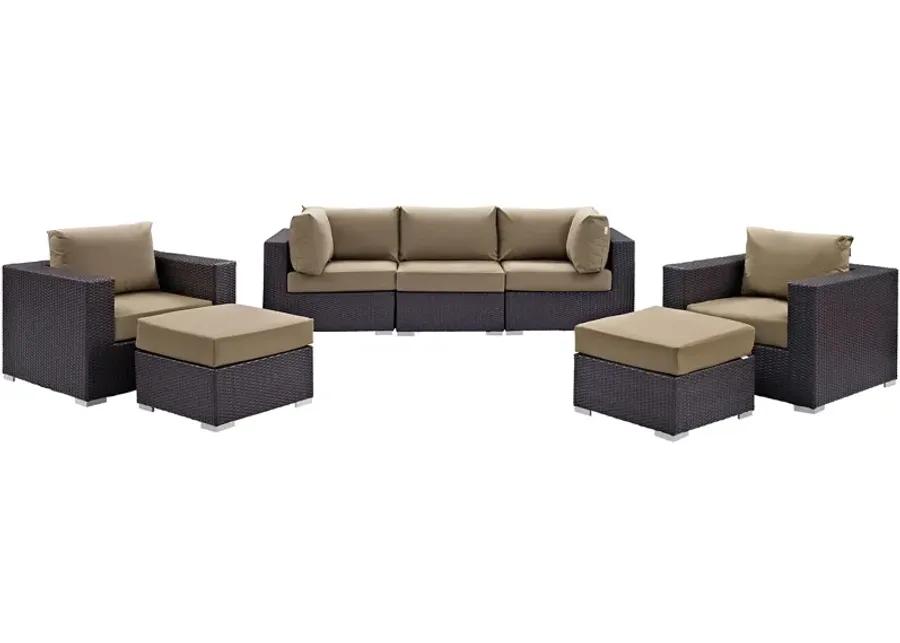 Convene 7 Piece Outdoor Patio Sectional Set