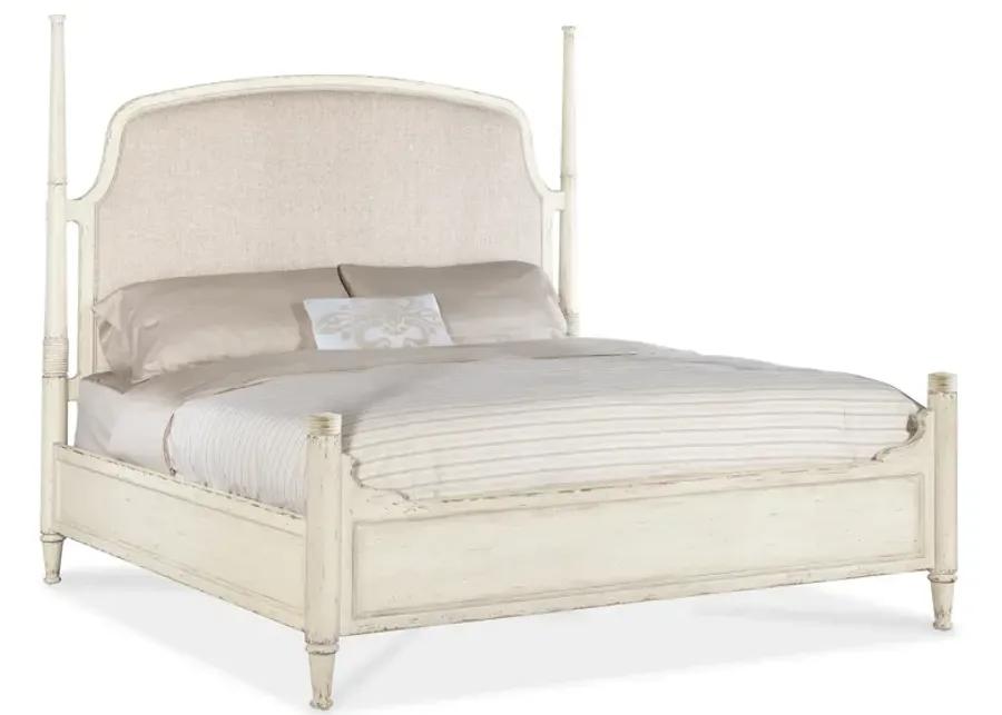 Americana Queen Upholstered Poster Bed