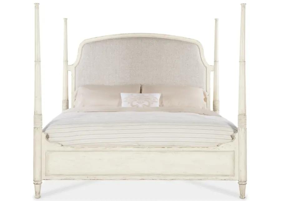 Americana Queen Upholstered Poster Bed