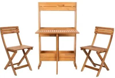 Barley Flower Shelf 3 Pc Bistro Set