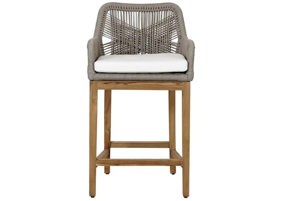 Marley Outdoor Counter Stool Ash Gray