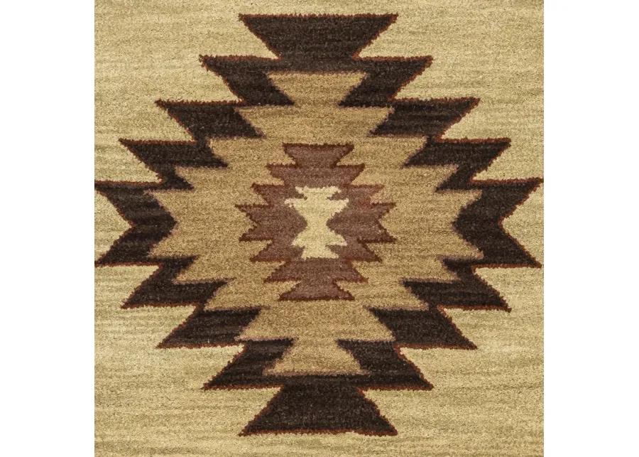 Southwest Beige Southwest/Tribal Wool 9'x12' Rectangle Rug