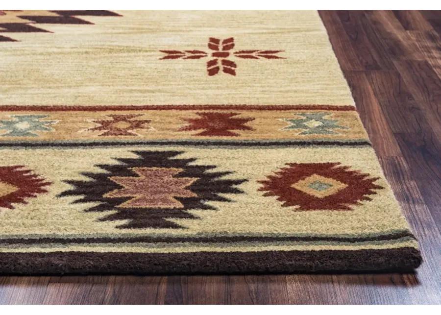 Southwest Beige Southwest/Tribal Wool 9'x12' Rectangle Rug