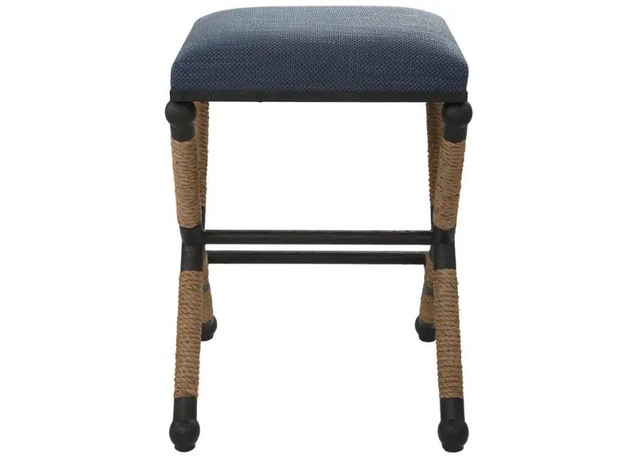 Firth Rustic Navy Counter Stool