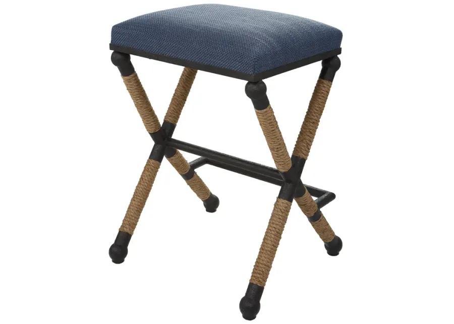 Firth Rustic Navy Counter Stool