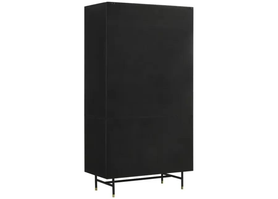 Santiago Rectangular 4-door Cabinet Matte Black