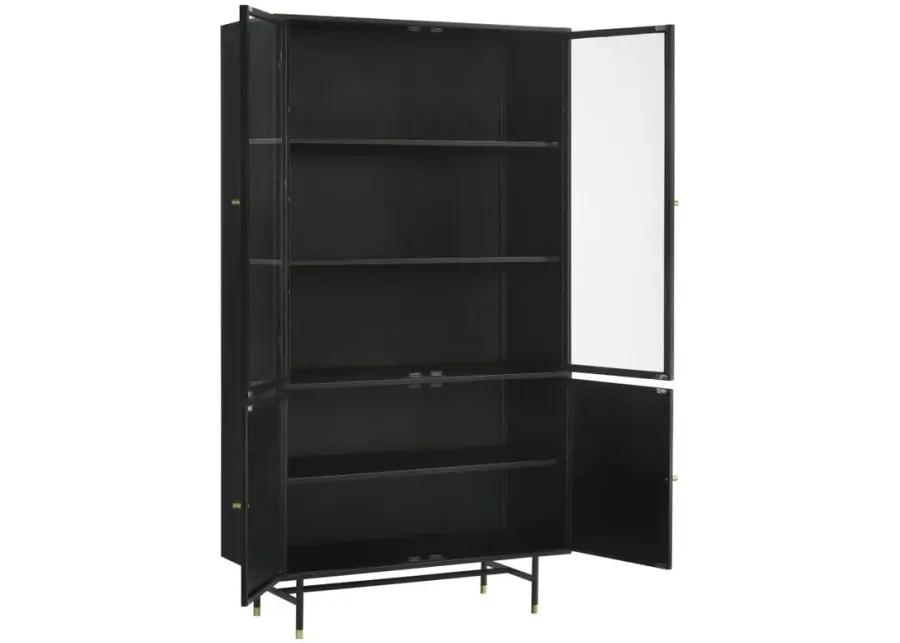 Santiago Rectangular 4-door Cabinet Matte Black