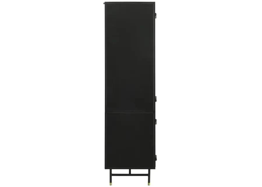 Santiago Rectangular 4-door Cabinet Matte Black