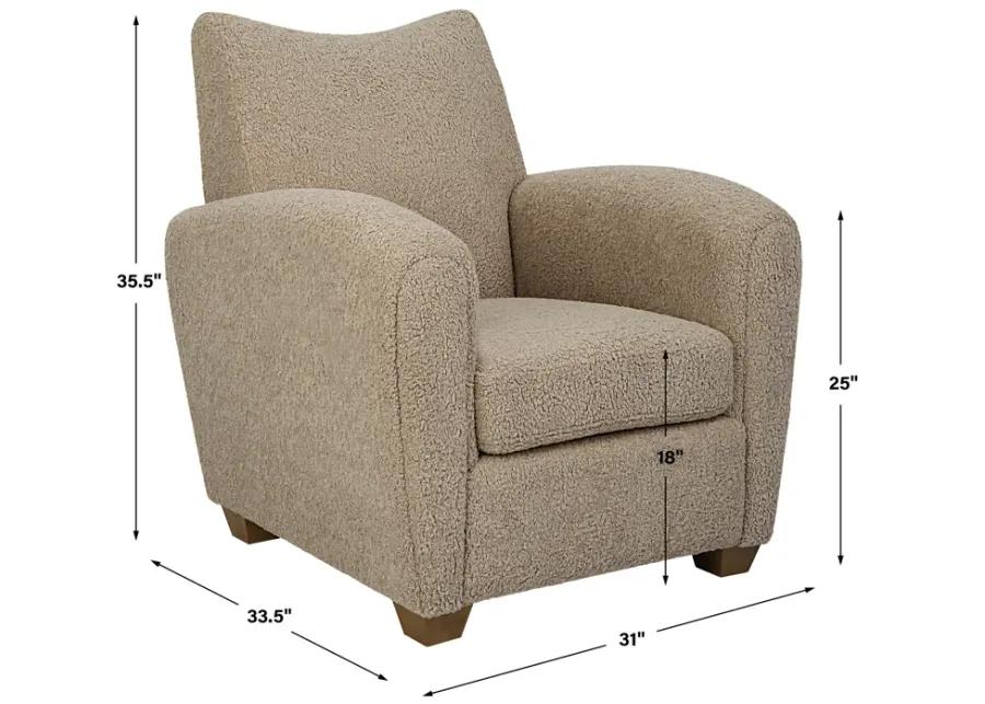 Teddy Latte Accent Chair