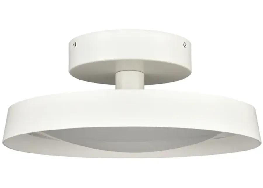 Nancy 13.75" WideLED Semi Flush Mount - Matte White