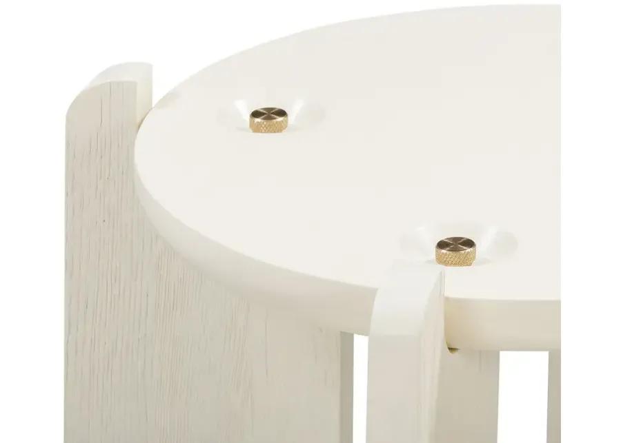 Gloria Cream Oak Side Table