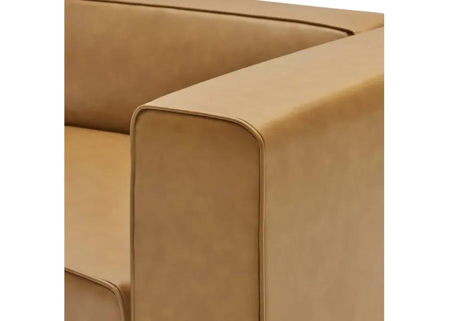 Mingle Vegan Leather Right-Arm Chair