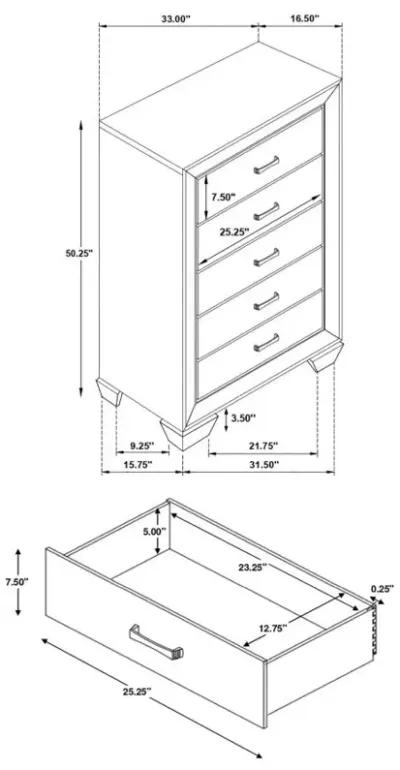 Kauffman Bedroom Set with High Straight Headboard