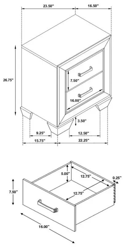 Kauffman Bedroom Set with High Straight Headboard