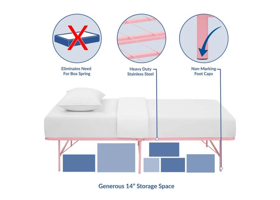 Horizon Twin Stainless Steel Bed Frame