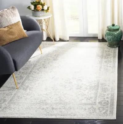 Adirondack Contemporary Ivory / Silver 2'-6" X 22' Powerloomed Rug