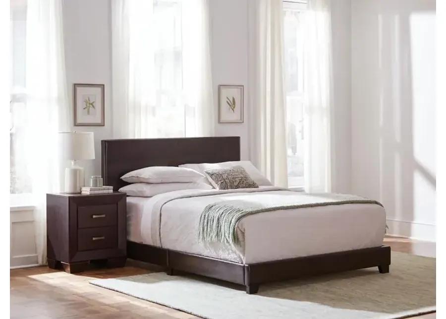 Dorian Upholstered California King Bed Brown