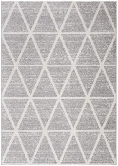 ADIRONDACK Contemporary Grey / Ivory 2'-6" X 8' Powerloomed Rug