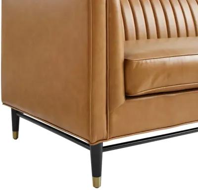 Devote Channel Tufted Vegan Leather Sofa