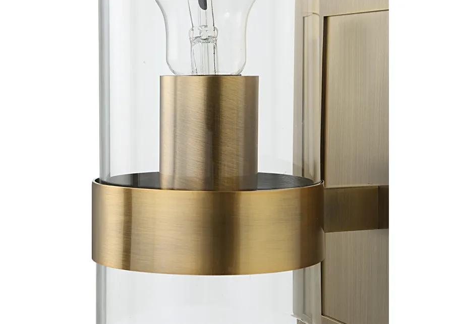 Cardiff Antique Brass 1 Light Cylinder Sconce