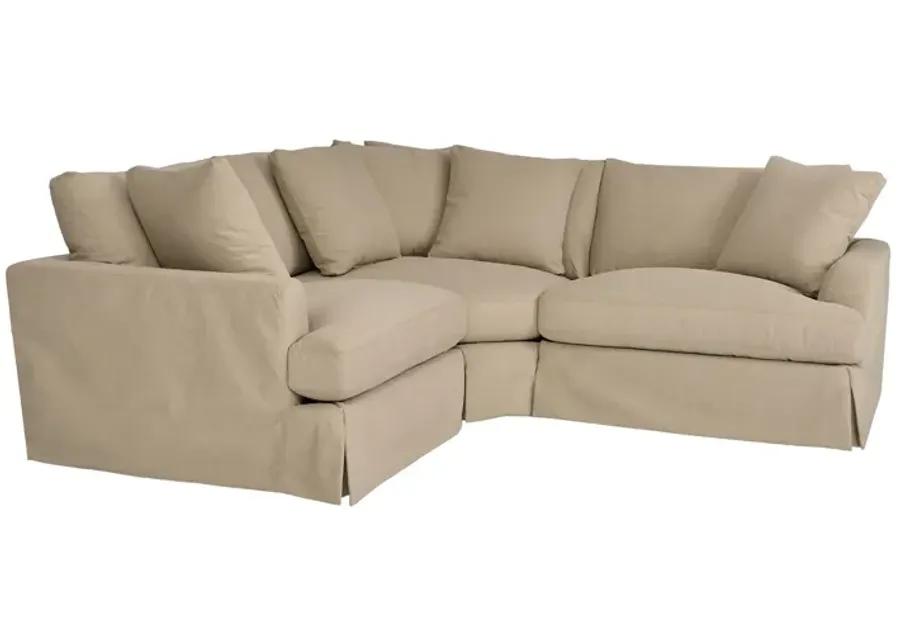 Ciara Upholstered 3 Piece Sectional Sofa in Sahara Brown