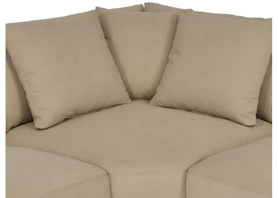 Ciara Upholstered 3 Piece Sectional Sofa in Sahara Brown