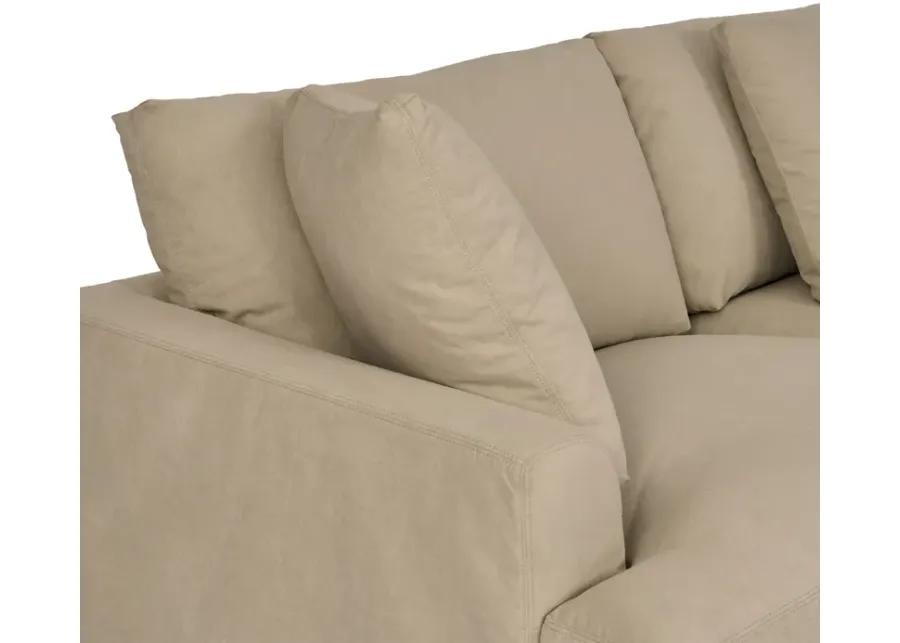 Ciara Upholstered 3 Piece Sectional Sofa in Sahara Brown