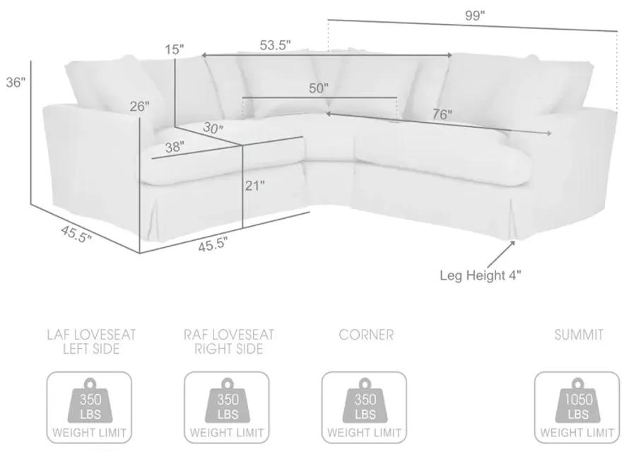 Ciara Upholstered 3 Piece Sectional Sofa in Sahara Brown