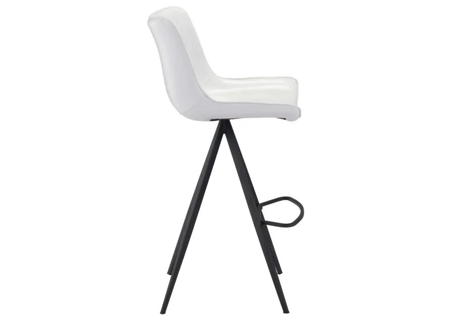 Aki Barstool (Set of 2) White & Black