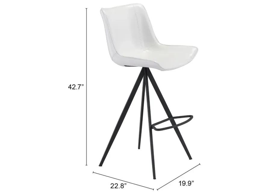 Aki Barstool (Set of 2) White & Black