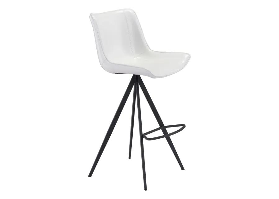 Aki Barstool (Set of 2) White & Black