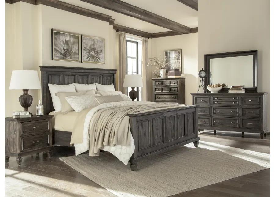 Calistoga Cal King Panel Bed in Weathered Charcoal