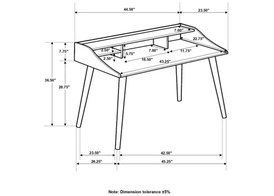 Percy 4-compartment Writing Desk Grey