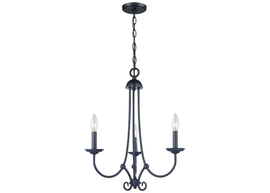 Williamsport 20" Wide 3-Light Chandelier - Oil Rubbed Bronze