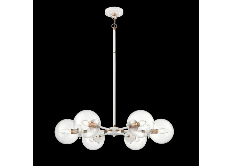 Boudreaux 28" Wide 6-Light Chandelier - Matte White