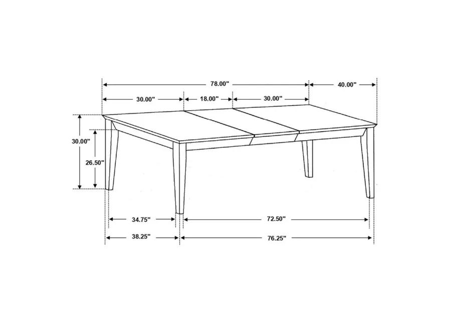 Louise 7-piece Rectangular Dining Set Black and Cream