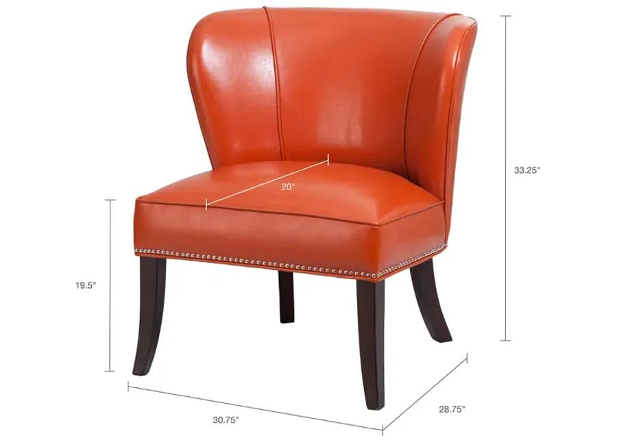 Madison Park Hilton Orange Armless Accent Chair