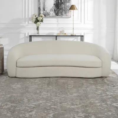 Capra Art Deco White Sofa