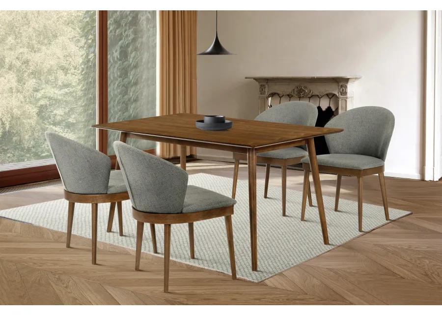 Westmont and Juno Charcoal and Walnut 5 Piece Dining Set