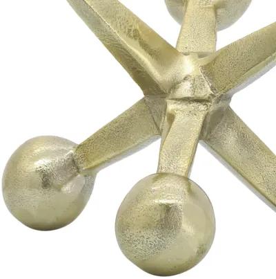 Gold Metal Jacks Decor, 5"