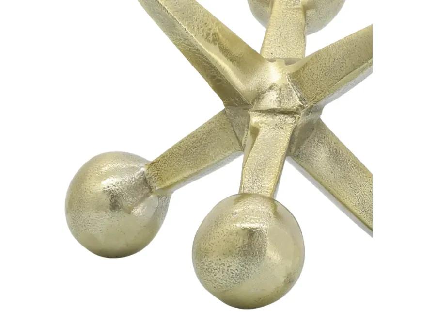 Gold Metal Jacks Decor, 5"