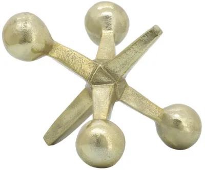 Gold Metal Jacks Decor, 5"